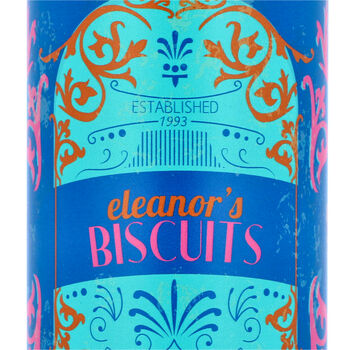 Personalised Traditional Cylindrical Biscuit Tin, 4 of 8