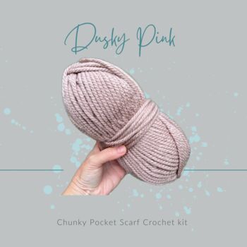 Chunky Pocket Scarf Crochet Kit, 4 of 8