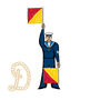 Personalised Nautical Semaphore Flags Name Card, thumbnail 6 of 7