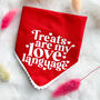 Love Language Valentines Dog Bandana, thumbnail 1 of 8