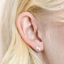 Sterling Silver Tiny Bow Stud Earrings, thumbnail 3 of 4