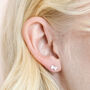 Sterling Silver Tiny Bow Stud Earrings, thumbnail 3 of 3