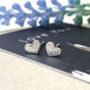 Sterling Silver Tiny Heart Christmas Earrings, thumbnail 9 of 10