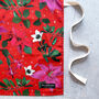 Christmas Poinsettia Cotton Apron With Front Pocket, thumbnail 8 of 12