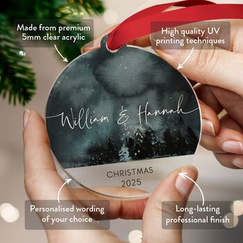 Personalised Couple Christmas Ornament 2025 Acrylic, 2 of 8