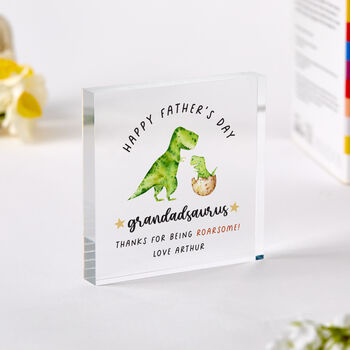 Personalised Grandadsaurus Funny Father’s Day Plaque Gift, 3 of 5