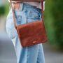 Woman's Personalised Mini Mini Full Flap Leather Bag, thumbnail 1 of 3