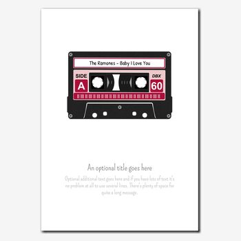 Personalised Cassette Tape Print, 7 of 10