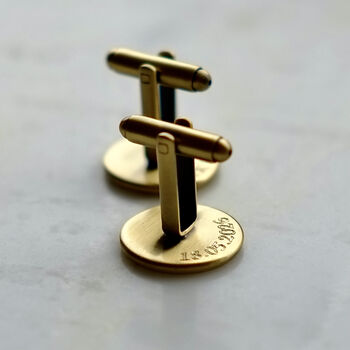 Secret Message Bronze And Copper Infinity Cufflinks, 7 of 8