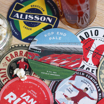 Liverpool Football Beer Mats 2nd Edition X9, 2 of 8