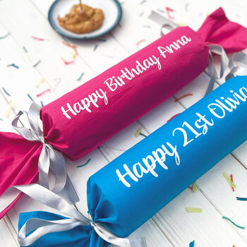 Personalised Handmade Giant Birthday Fabric Cracker, 2 of 3