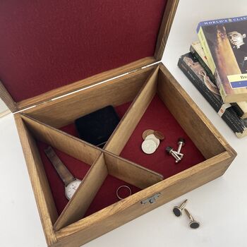 Personalised Daddy's Cufflink And Watch Box, 6 of 6