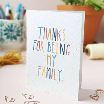 Thanks For Being My Family Card, 2 of 2