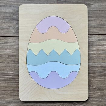 Wooden Easter Egg Puzzle Board, 2 of 5