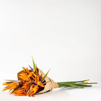 Orange Birds Of Paradise Fresh Flower Bouquet, 4 of 4