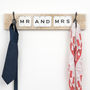 Mr And Mrs Vintage Sign With Hooks, thumbnail 1 of 2