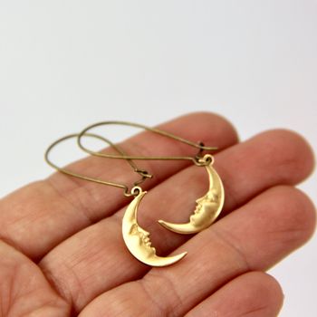 Crescent Moon Long Earrings, 3 of 6