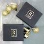 Gold Multicolour Heart Stud Earrings, thumbnail 3 of 4