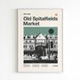 Old Spitalfields Market Mid Century Style Print, thumbnail 9 of 9