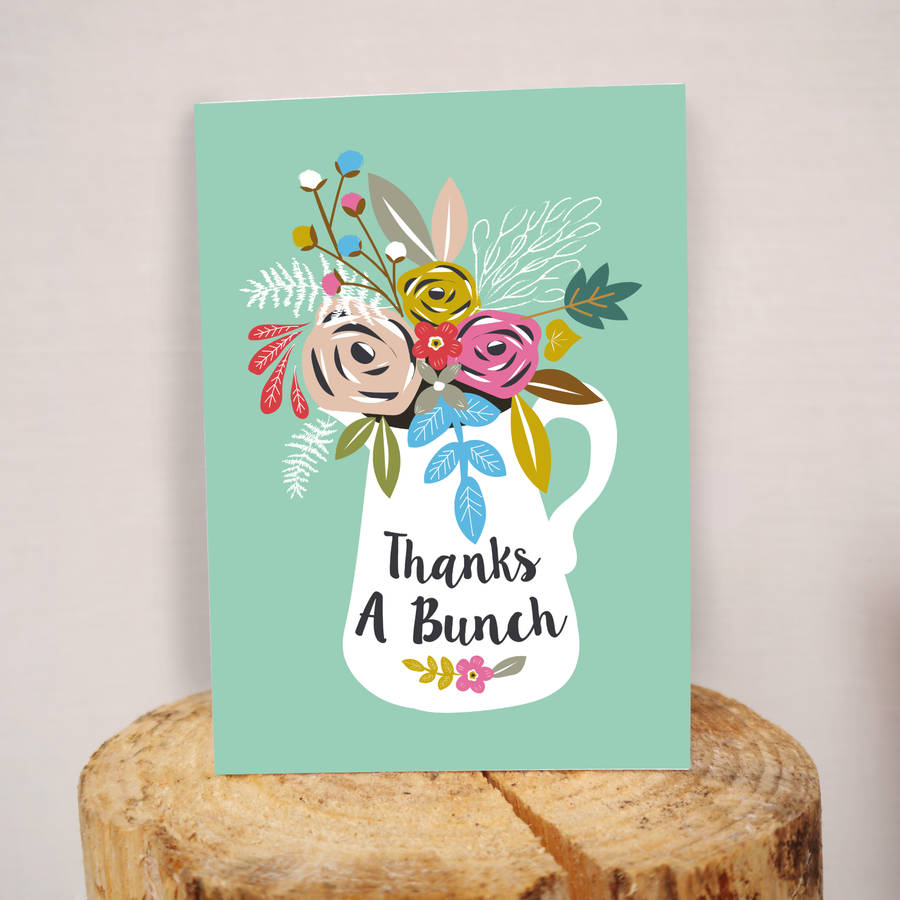 thanks a bunch greetings card by create yourself designs ltd ...