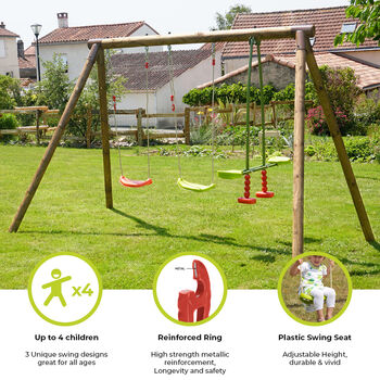 Pacco Wooden Swing Set, 2 of 11