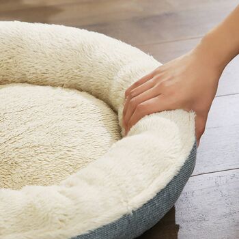 65cm Grey Dog Cat Round Washable Cushion Sofa Bed, 4 of 7