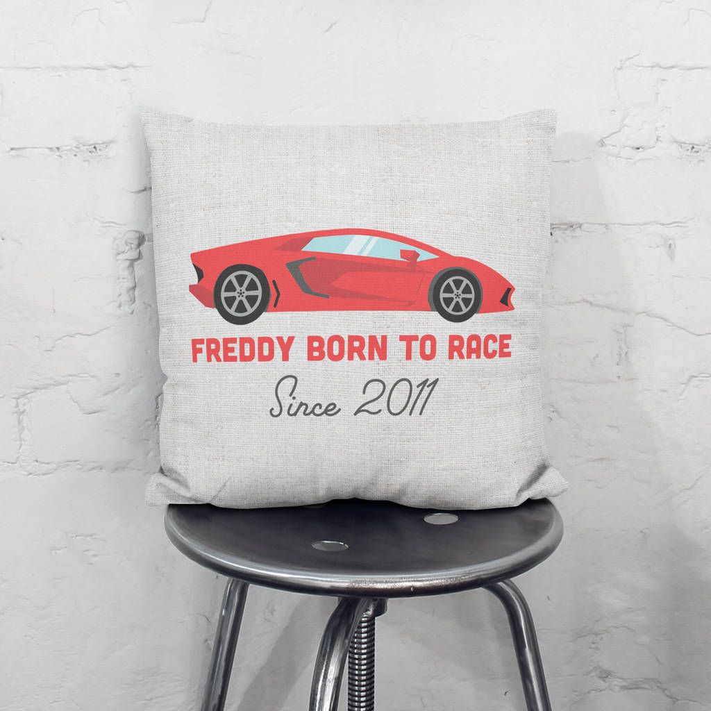 Personalised Sports Car Cushion, 1 of 2