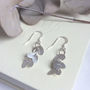 Silver Petals Drop Earrings, thumbnail 1 of 4