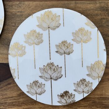 Floral Print Heat Resistant Trivet: Indian Inspired Kitchen Decor, 2 of 8