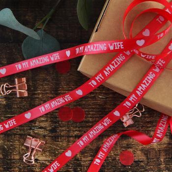 Valentine's 10mm Personalised Printed Ribbon, 2 of 6
