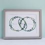 Personalised Wedding And Anniversary Wreath Print, thumbnail 6 of 11