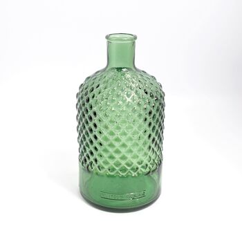Recycled Glass Patterned Bottle Vase In Eight Colours, 2 of 9