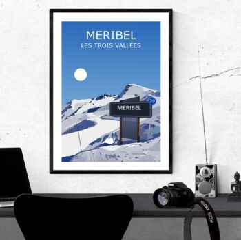 Meribel Three Valleys Ski Resort Art Print, 3 of 3