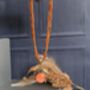 Orange Braided Orange Necklace And Pendant, thumbnail 2 of 5