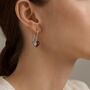 Sterling Silver Baltic Amber Filigree Heart Drop Earrings, thumbnail 3 of 5