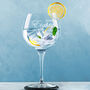 Engraved 80th Birthday Personalised Primeur Gin Glass, thumbnail 1 of 4