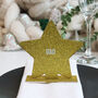 Personalised Gold Glitter Star Christmas Place Setting, thumbnail 5 of 6