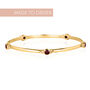 Personalised Holi Jewel Birthstone Gold Plated Stacking Bangle, thumbnail 6 of 9