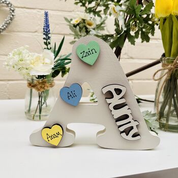 Personalised Aunty A Letter Birthday Gift Ivory, 2 of 4