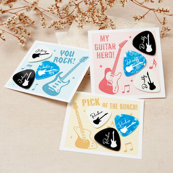 Personalised Name Guitar Plectrum / Pick Coloured Set, 3 of 6