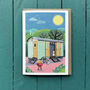 Shepherd's Hut And Dog Outdoors Blank Card, thumbnail 1 of 4