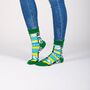 Adinkra Green Afropop Socks, thumbnail 2 of 6