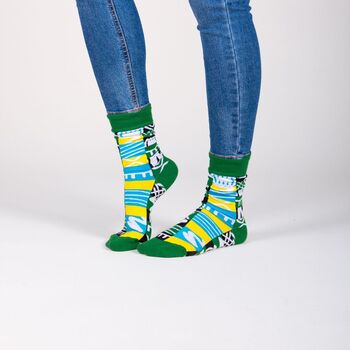 Adinkra Green Afropop Socks, 2 of 6