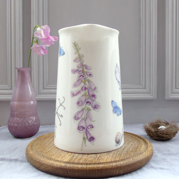 Summer Flowers And Butterflies Bone China Jug, 3 of 7
