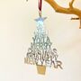 Silver Merry Christmas Decorative Hanging Sign, thumbnail 3 of 7
