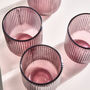 Palermo Set Of Four Amethyst Ribbed Tumblers, thumbnail 6 of 6