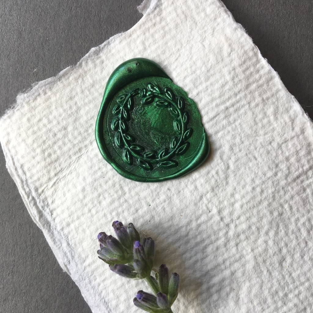Wax Seal With Wreath, 1 of 3