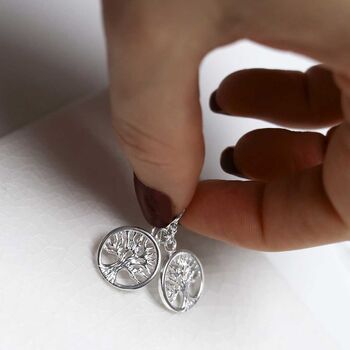 Sterling Silver Dangly Tree Of Life Earrings, 7 of 10