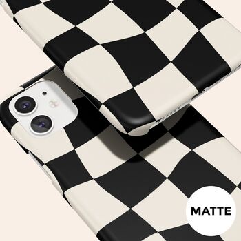 Black And White Plaid Phone Case, 4 of 7