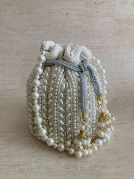 Pearl Embellished Potli Bag, 2 of 7